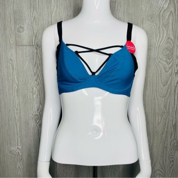 Nwt Curvy Kate Women's Standard Rock The Pool Halterneck Bikini top xl swimwear - Picture 4 of 10